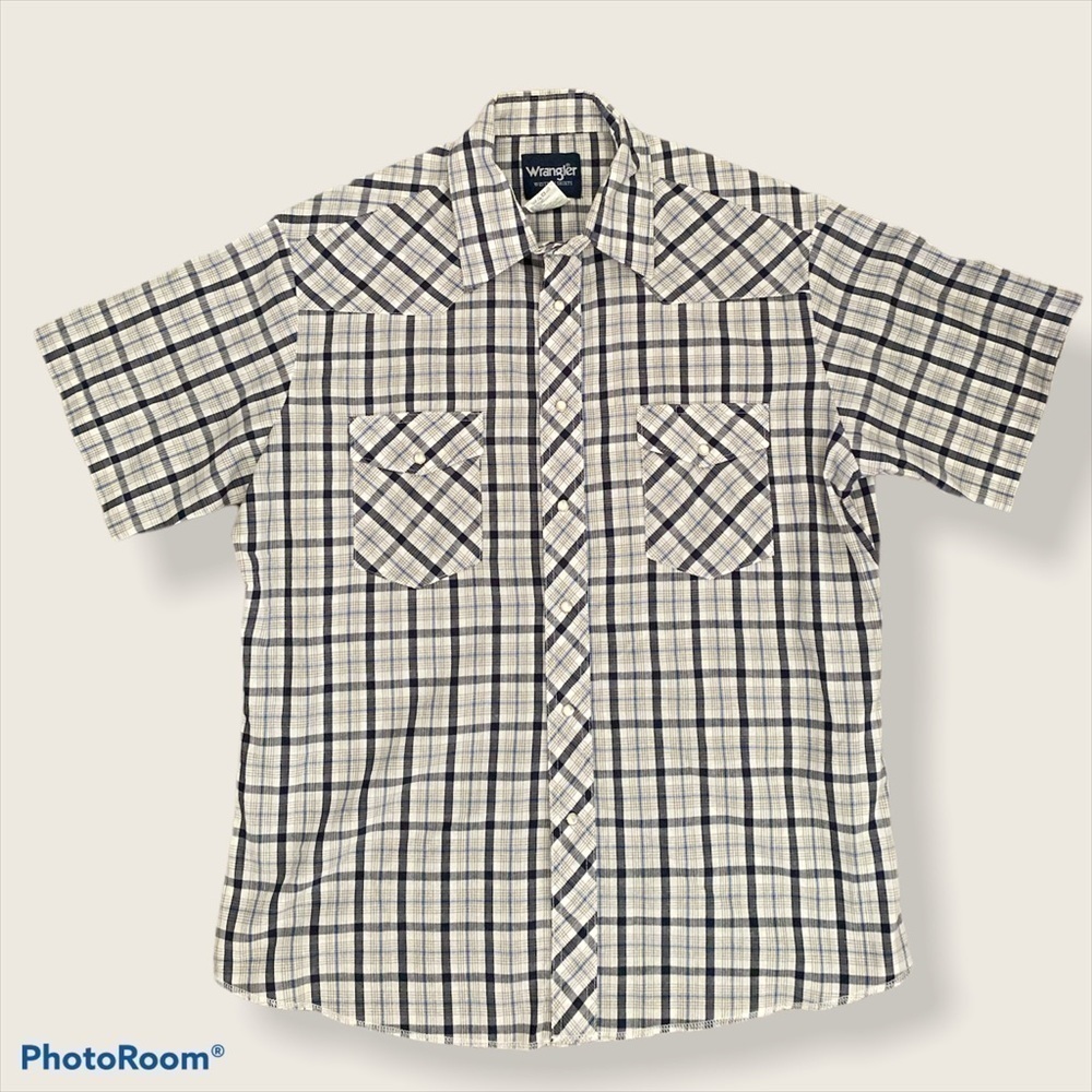 Wrangler vintage plaid pearl snap button down